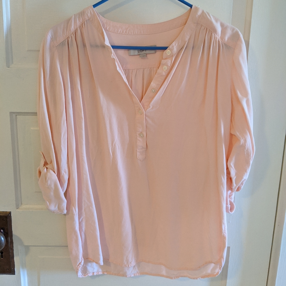 LOFT pink blouse S